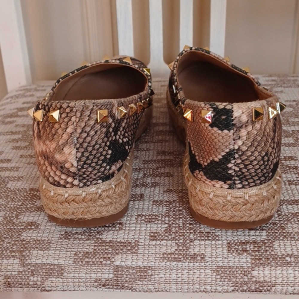 Steven By Steve Madden Snake Print Jute Platform … - image 5